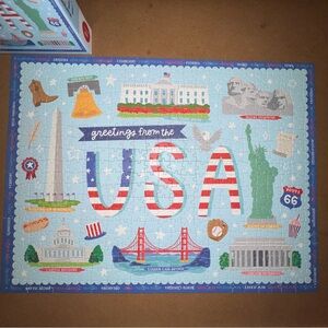 Pippi Post Greetings From the USA Patriotic 500 Piece Jigsaw Puzzle